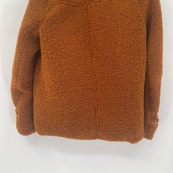 Marrakech Anthropologie Women size Small brown fuzzy Teddy Moto zip jacket - Picture 13 of 15